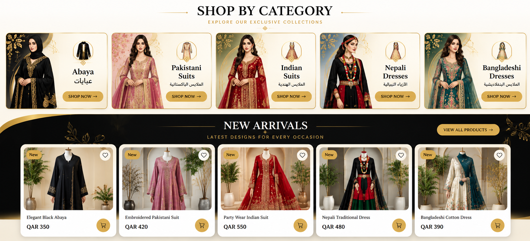Shop by Category and New Arrivals — approved fashion design